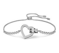Swarovski Lovely Armreif, Weißes, Rhodiniertes Damenarmband mit strahlenden Swarovski Kristallen
