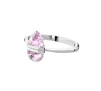 Swarovski Lucent Armreif, Edelstahl Damenarmreif mit Rosafarbenem Swarovski Kristall