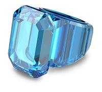 Swarovski Lucent Cocktailring, Blauer Damenring mit Edlen Swarovski Kristallen