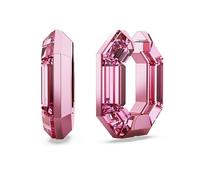 Swarovski Lucent Kreolen, Pinke Statement Ohrringe mit Strahlendem Swarovski Kristall