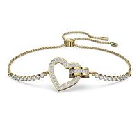 Swarovski Lovely Armreif, Weißes, Vergoldetes Damenarmband mit strahlenden Swarovski Kristallen