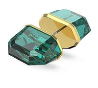 Swarovski Lucent Ohrstecker, Einzelner, vergoldeter Ohrring mit Grünem Swarovski Kristall