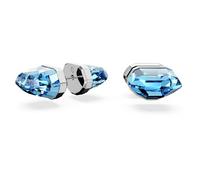 Swarovski Lucent Ohrstecker, Rhodinierte Ohrringe mit Blauen Swarovski Kristallen