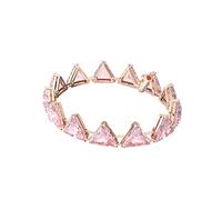 Swarovski Millenia Armband, Kristalle im Dreieck Schliff, Rosa, Rhodiniert