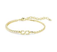 Swarovski Matrix Armband, Rundschliff, Weiß, 18 Karat Vergoldet