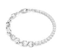 Swarovski Matrix Armband, Rundschliff, Weiß, Rhodiniert