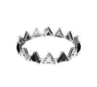 Swarovski Millenia Armband, Kristalle im Dreieck Schliff, Schwarz, Rhodiniert