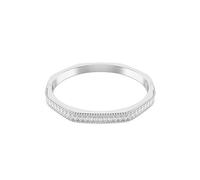 Swarovski Armreif Matrix – rhodiniert, Achteck, Baguette-Schliff, weiße Zirkonia – L