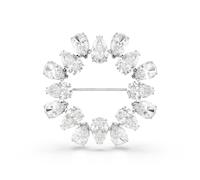 Swarovski Matrix Brosche, Tropfenschliff, Weiß, Rhodiniert