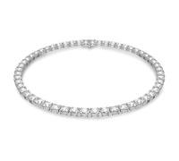 Swarovski Kette Millenia 5599153 – Zirkonia & Kristall, Kissenschliff, Weiß, Rhodiniert