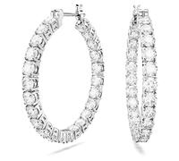 Swarovski Matrix Kollektion Kreolen, Rundschliff, Rhodiniert