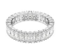 Fingerring SWAROVSKI "Schmuck Geschenk Matrix Ring" Gr. 60, silber (metallfarben, kristallweiß), Fingerringe, Damen, 60, Metall, 4,7mm, Fingerring, mit Swarovski Zirkonia (synth.) (86987561-60) metall