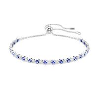 Swarovski Armband Matrix 5725854 – rhodiniert, klare und blaue Zirkonia, 24 cm, Blau, Damen