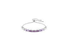 Swarovski Matrix Armband, Baguette-Schliff, Violett, Rhodiniert