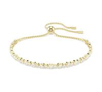 Swarovski Matrix Tennis Weiches Armband, Weiß, Gold glänzend