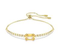 Swarovski -Matrix -Tennisarmband, Gelb, goldener glänzender