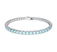 Swarovski Matrix Tennis, Rundschliff, Blau, Rhodiniert