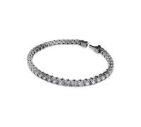 Swarovski Matrix Tennisarmband für Herren, Rundschliff, Rutheniumbeschichtung, Größe XL, Grau, X-Large, Kristall, Kein Edelstein