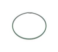 Matrix Tennis Halskette, Rundschliff, Grün, Rutheniert M