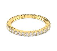 Swarovski Damenring Matrix Vittore Swarovski-Kristall Rundschliff Weiß Silberfarben Größe 60