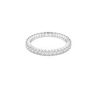 Swarovski Ring Matrix Vittore Rundschliff Weiß Silberfarbenes Finish Größe 52