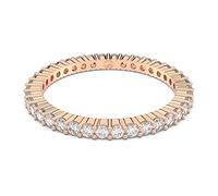 Swarovski Damenring Vittore 5656301 Weiß Rundschliff 18K roségoldbeschichtet Größe 58