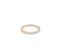 Swarovski Vittore Ring, Weißer und Rosé Vergoldeter Damenring mit Strahlenden Swarovski Kristallen