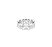 Matrix Vittore Ring, Tropfenschliff, Weiß, Silberfarbenes Finish 60