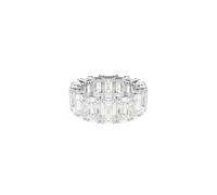Swarovski Damenring Matrix Vittore, Rhodiniert, Weißer Baguette-Schliff, Größe 52