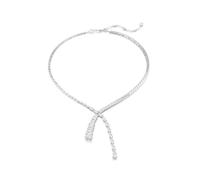 Matrix Y-Halskette, Verschiedene Schliffe, Weiß, Rhodiniert