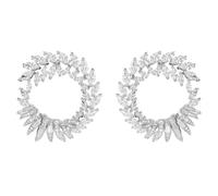 Swarovski Mesmera Creolen, Marquiseschliff, weiß, rhodiniert