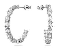 Swarovski Ohrringe 5562128 Tennis Deluxe Mixed Kreolen, weiss, rhodiniert