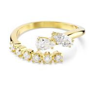 Swarovski Mesmera Offener Ring, Mischschliff, Weiß, 18 Karat Vergoldet