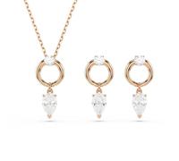 Swarovski Mesmera-Set, Birnengröße, Rundgröße, Weiß, Roségold-Ton