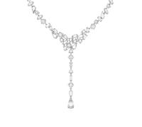 Swarovski Mesmera Y-Halskette, gemischter Schnitt, weiß, rhodiniert