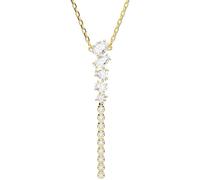 Mesmera Y-Halskette, Verschiedene Schliffe, Weiß, 18K goldbeschichtet OS