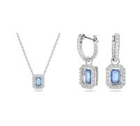 Swarovski Millenia Anhänger & Armband, Oktagon-Schliff, Blau, rhodiniert