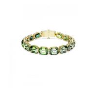 Swarovski Armband Millenia Tennis – Oktagon-Schliff, Farbverlauf Grün, Goldlegierungsschicht