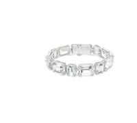 Swarovski Armband Millenia 5705770 – rhodiniert, klare Oktagon-Kristalle, 16–18,2 cm, weiß