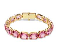 Swarovski Millenia Armband, Rosafarbenes, Vergoldetes Damenarmband mit Pinken Swarovski Kristallen