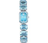 Quarzuhr SWAROVSKI "MILLENIA", blau (hellblau, silberfarben), Armbanduhren, Damen, Armbanduhr, Damenuhr, Swarovski-Kristalle, Swiss Made (95202340-0) hellblau, silberfarben