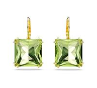 Swarovski Ohrhänger Millenia – Grüner Kissenschliff, goldfarbene Legierung – Damen One Size