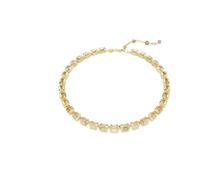Swarovski Millenia Halskette, Vergoldete Damenhalskette mit goldfarbenen Kristallen im Oktagon-Schliff in Eleganter Kesselfassung, Länge: 39-44.7 cm