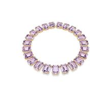 Swarovski Millenia Tennis Halskette, Oktagon-Schliff, Violett, Goldlegierungsschicht