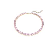 Swarovski Millenia Tennis Halskette, Oktagon-Schliff, Violett, Goldlegierungsschicht