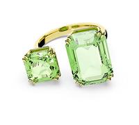 Millenia Offener Ring, Oktagon-Schliff, Grün, 18K Goldbeschichtet 50