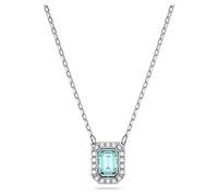 Kette mit Anhänger SWAROVSKI "Millenia Anhänger, Oktagon-Schliff, Blau, Rhodiniert, 5640289" Halsketten Gr. Metall, Länge: 43 cm Breite: 0,8 mm, blau (metallfarben, kristallweiß, blau, blau) Damen Ketten mit Anhänger Swarovski Kristall (45758326-0)
