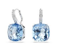 Swarovski Millenia Ohrhänger, Kissenform-Schliff, Blau, Rhodiniert
