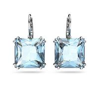 Swarovski Millenia Ohrringe, Blaue, Rhodinierte Damenohrringe mit Strahlenden Swarovski Kristallen