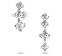 Swarovski Millenia Drop-Ohrhänger, Einzel, Asymmetrisch, Set, Weiss, Rhodiniert